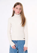 Maglia a coste ragazza - Latte