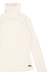 Maglia a coste ragazza - Latte