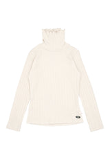 Maglia a coste ragazza - Latte