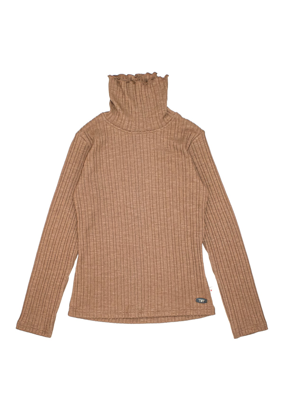 Maglia a coste ragazza - Moka