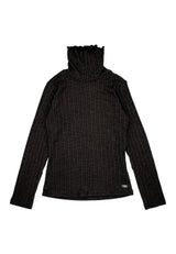 Maglia a coste ragazza - Nero
