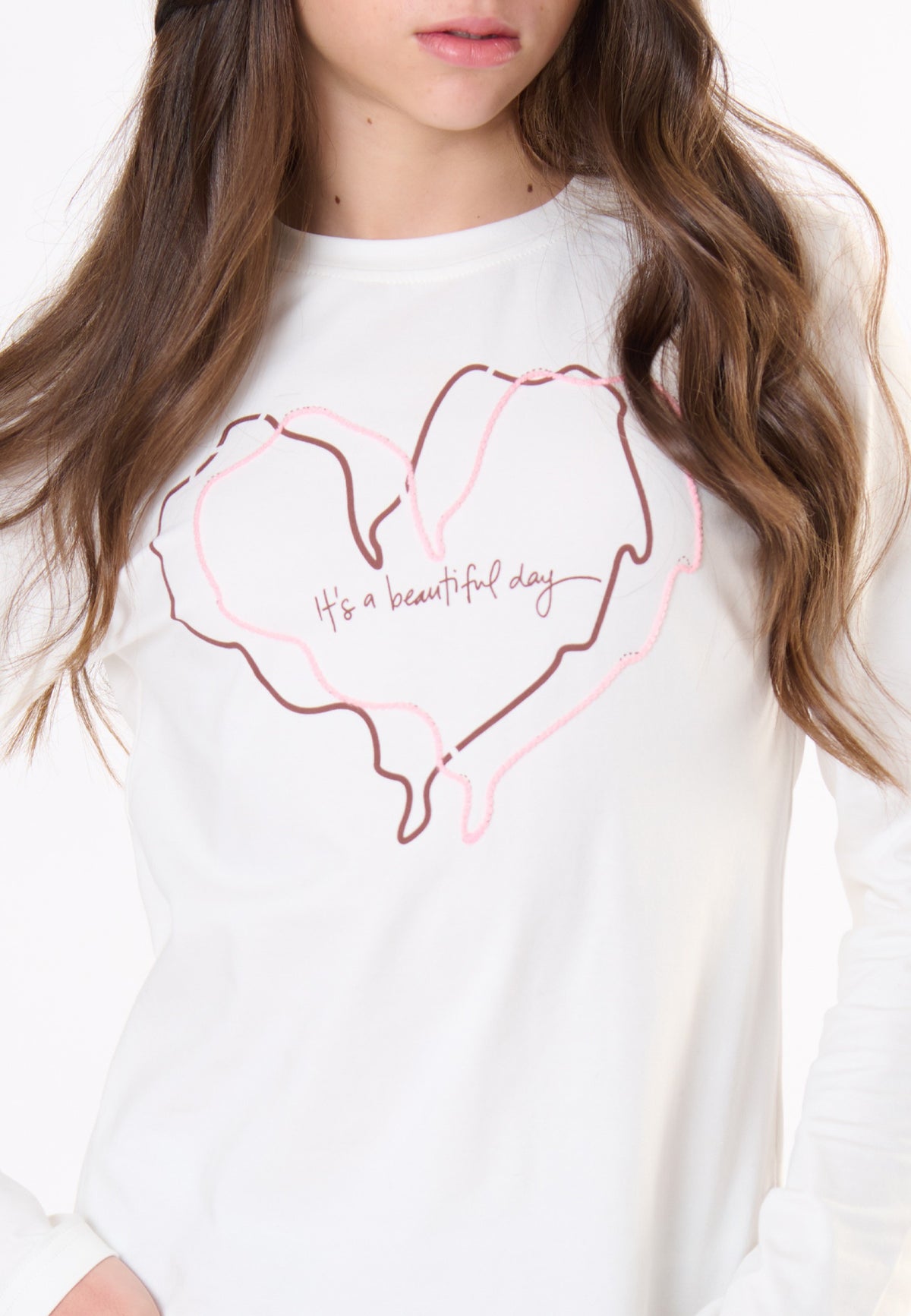 T-shirt ragazza - Latte