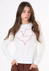 T-shirt ragazza - Latte