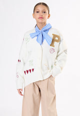 Cardigan ragazza - Latte