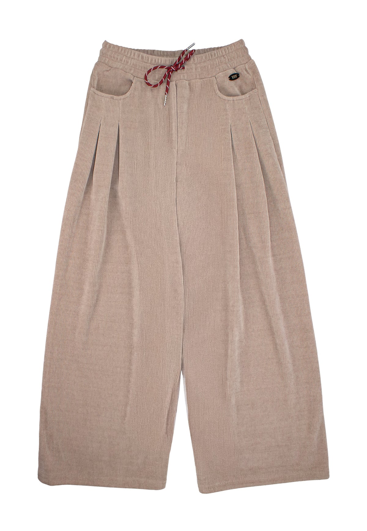 Pantalone in velluto ragazza - Tortora
