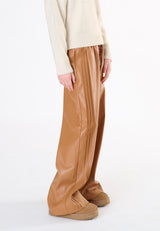 Pantalone in ecopelle ragazza - Caramello