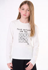 T-shirt ragazza - Latte
