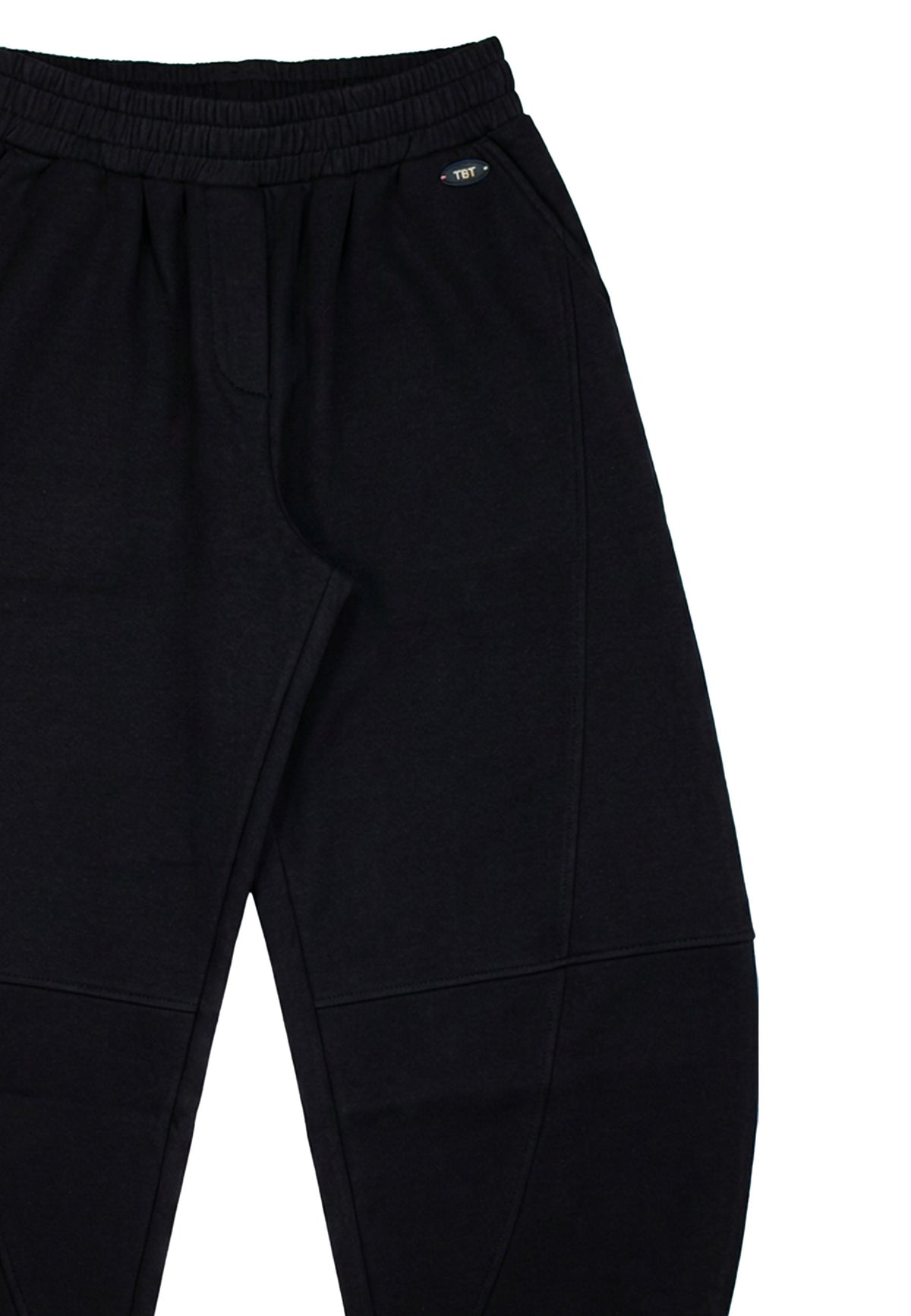 Pantalone in tessuto accoppiato ragazza - Nero