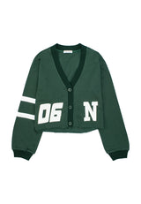Cardigan in felpa ragazza - Verde