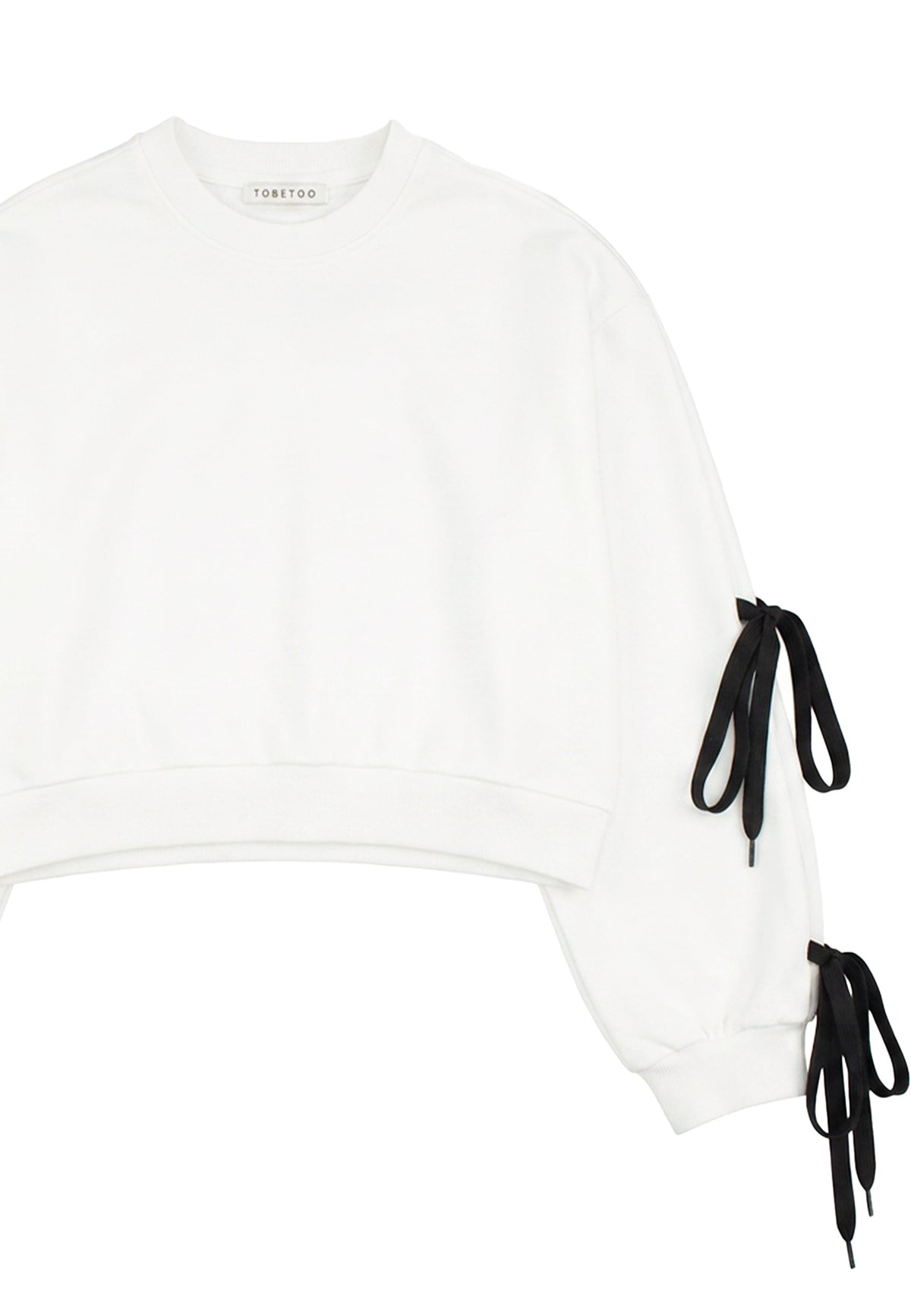 Felpa con lacci ragazza - Latte
