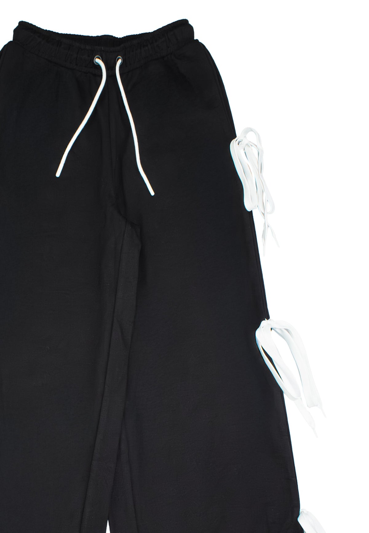 Pantaloni con lacci ragazza - Nero