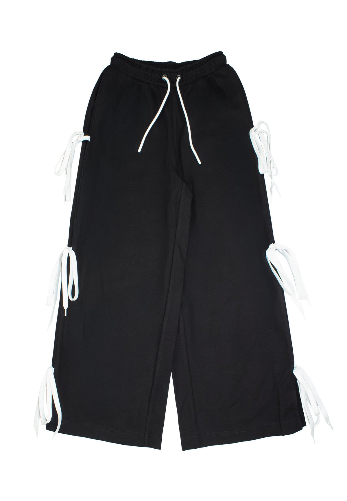 Pantaloni con lacci ragazza - Nero