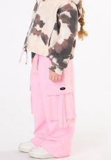 Pantalone con tasconi bambina - Pink
