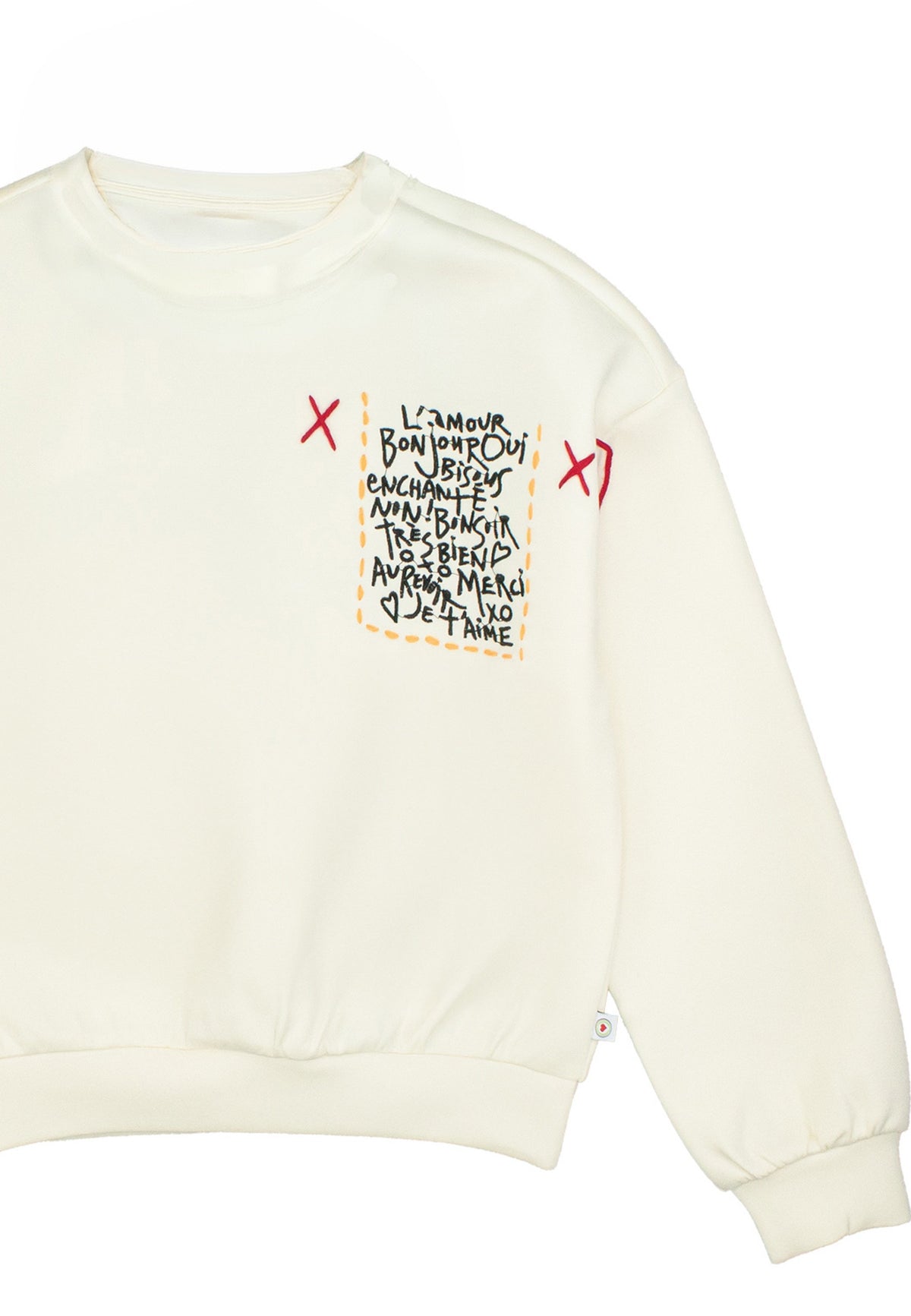 Maglia accoppiata ragazza - Crema