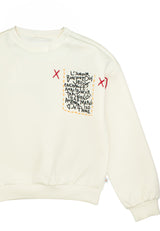 Maglia accoppiata ragazza - Crema
