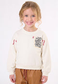 Maglia accoppiata ragazza - Crema