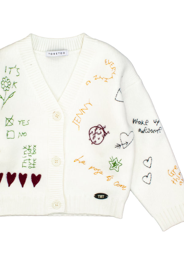 Cardigan bambina - Latte