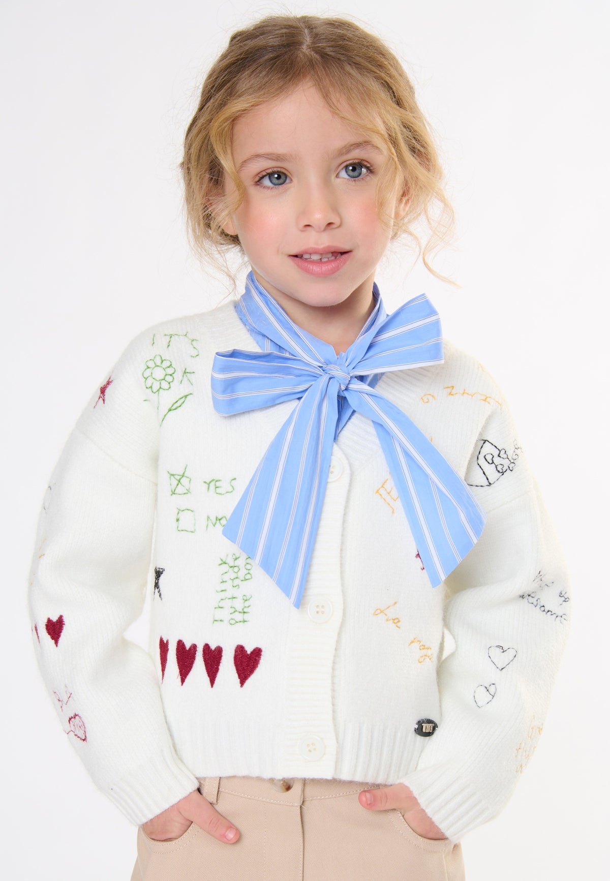 Cardigan bambina - Latte