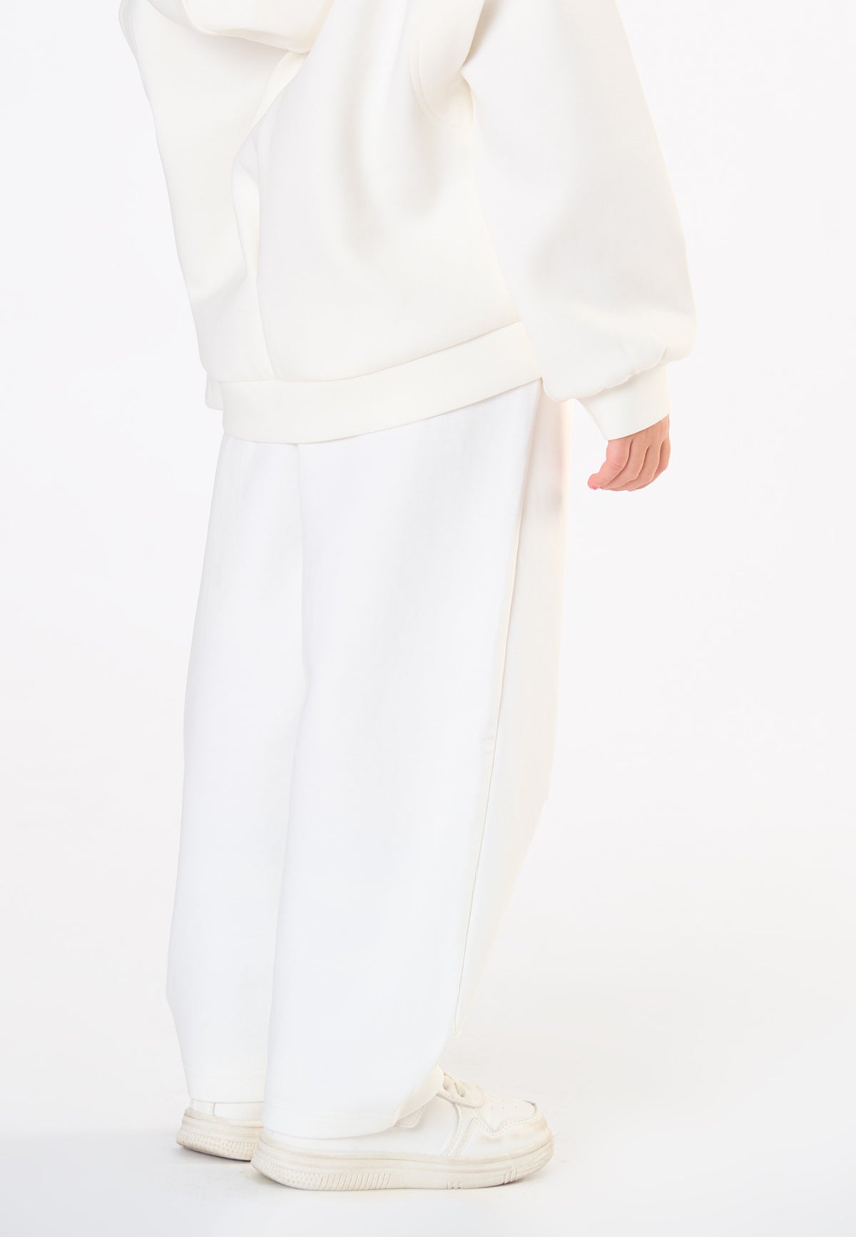 Pantalone in tessuto accoppiato bambina - Latte