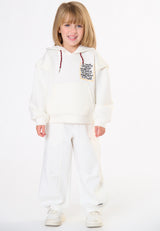 Pantalone in tessuto accoppiato bambina - Latte