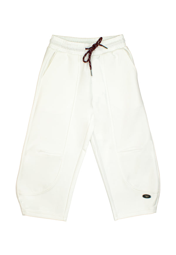 Pantalone in tessuto accoppiato bambina - Latte
