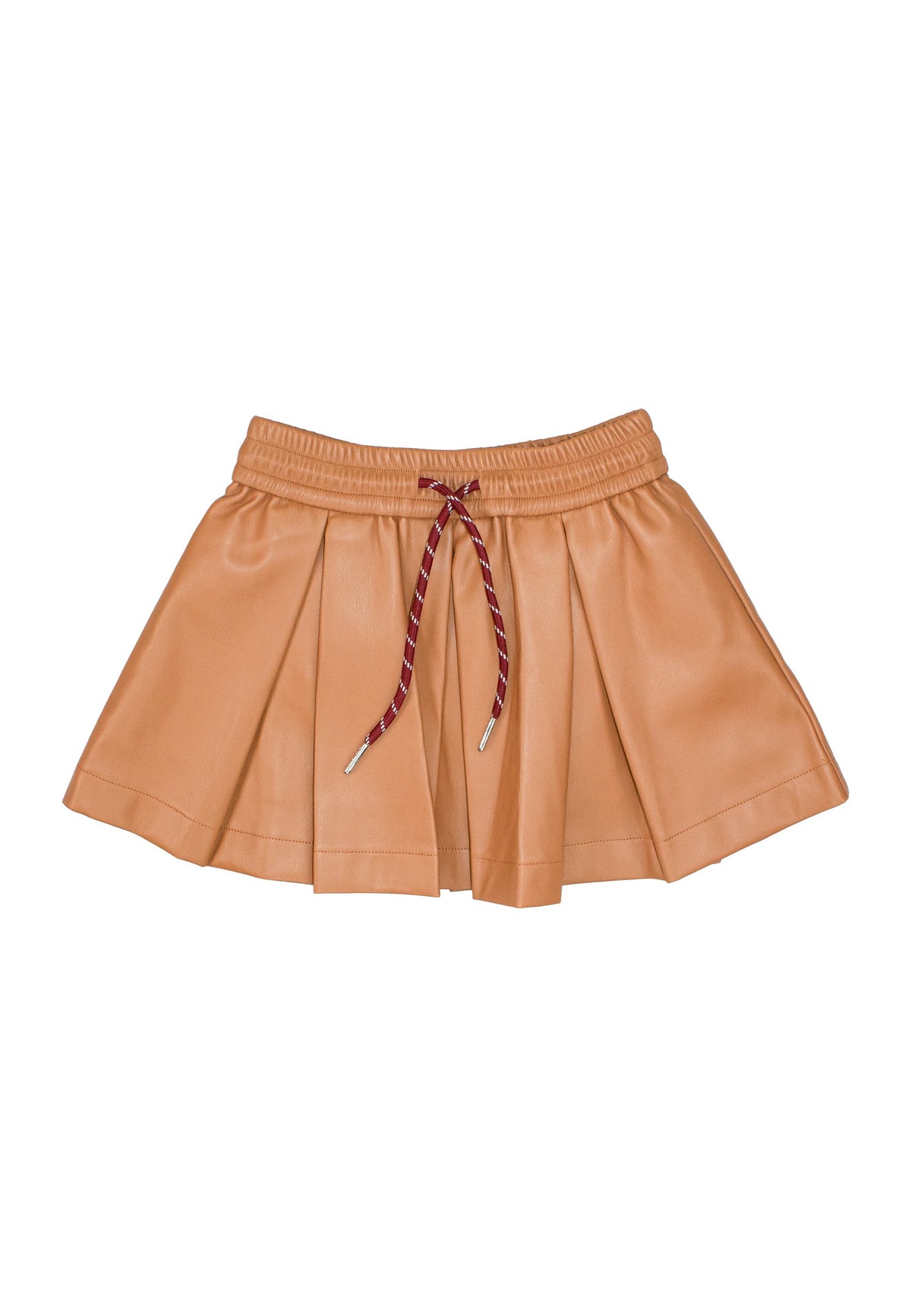 Gonna in ecopelle bambina - Caramello
