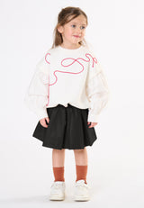 Gonna in ecopelle bambina - Nero