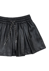 Gonna in ecopelle bambina - Nero