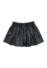 Gonna in ecopelle bambina - Nero