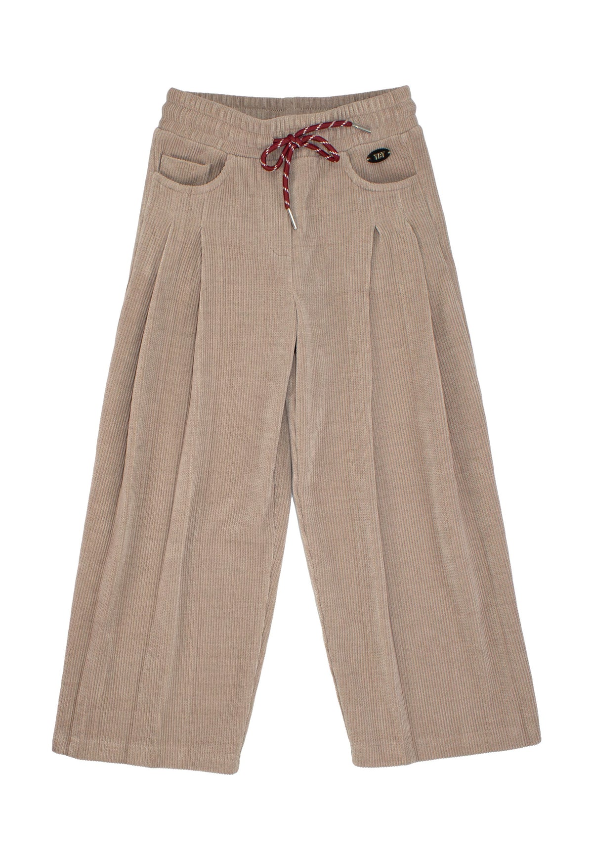 Pantalone in velluto bambina - Tortora