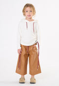 Pantalone ecopelle bambina - Caramello