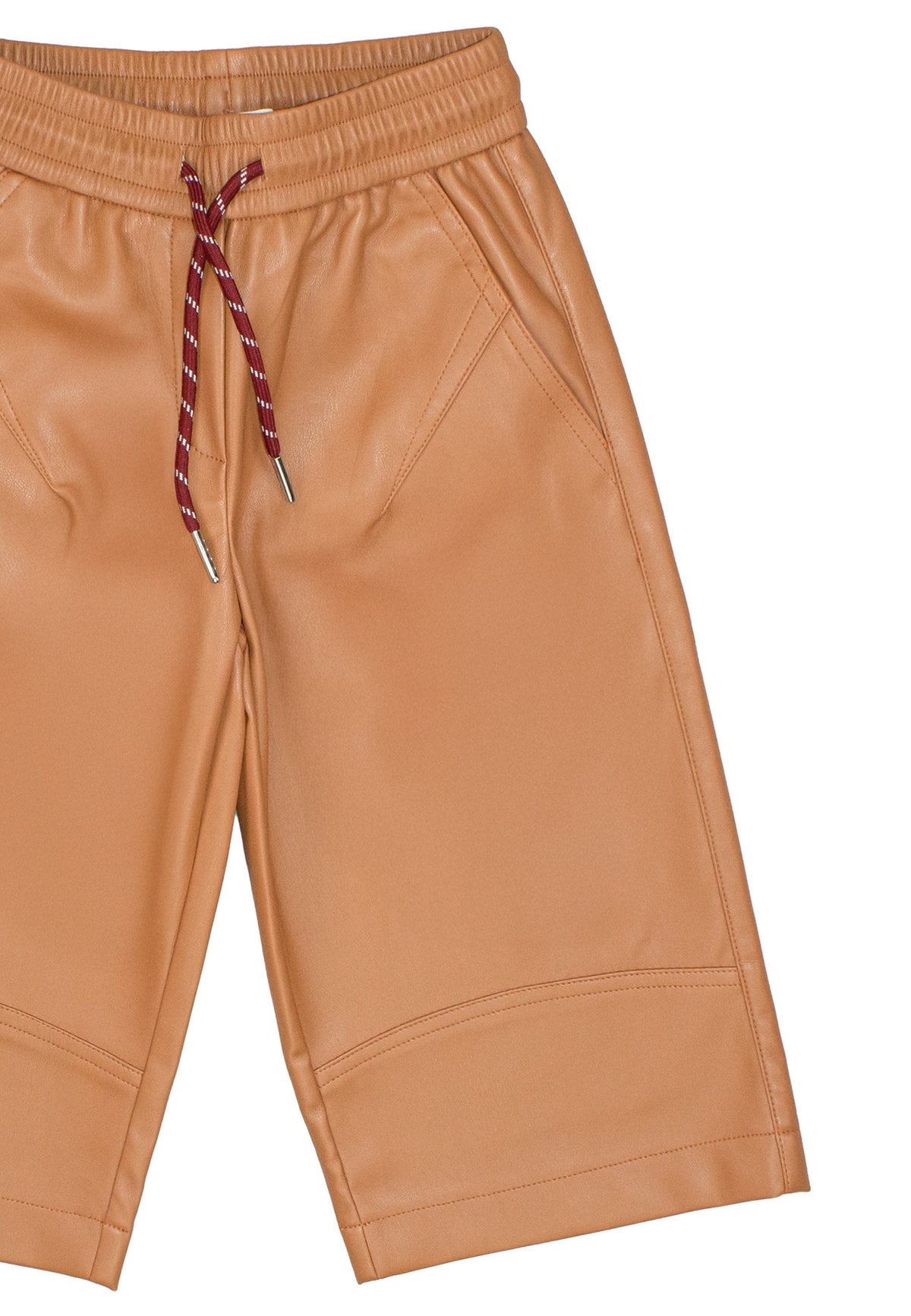 Pantalone ecopelle bambina - Caramello