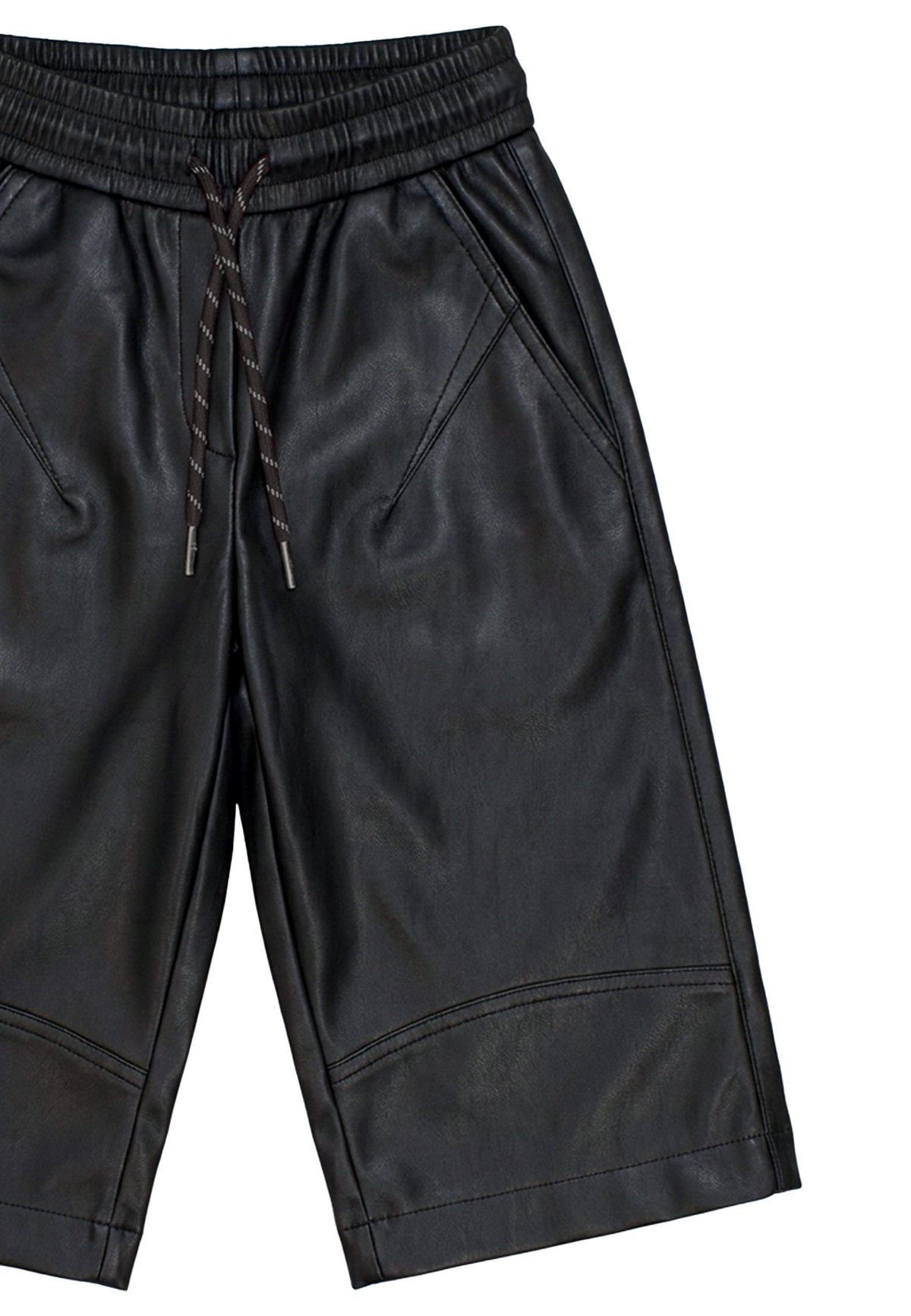 Pantalone ecopelle bambina - Nero