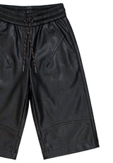 Pantalone ecopelle bambina - Nero