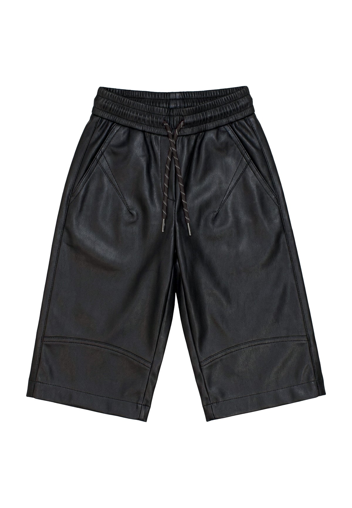 Pantalone ecopelle bambina - Nero