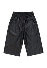 Pantalone ecopelle bambina - Nero