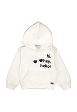 Felpa in tessuto accoppiato bambina - Latte