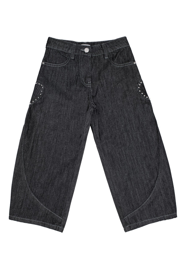 Pantalone jeans bambina - Nero