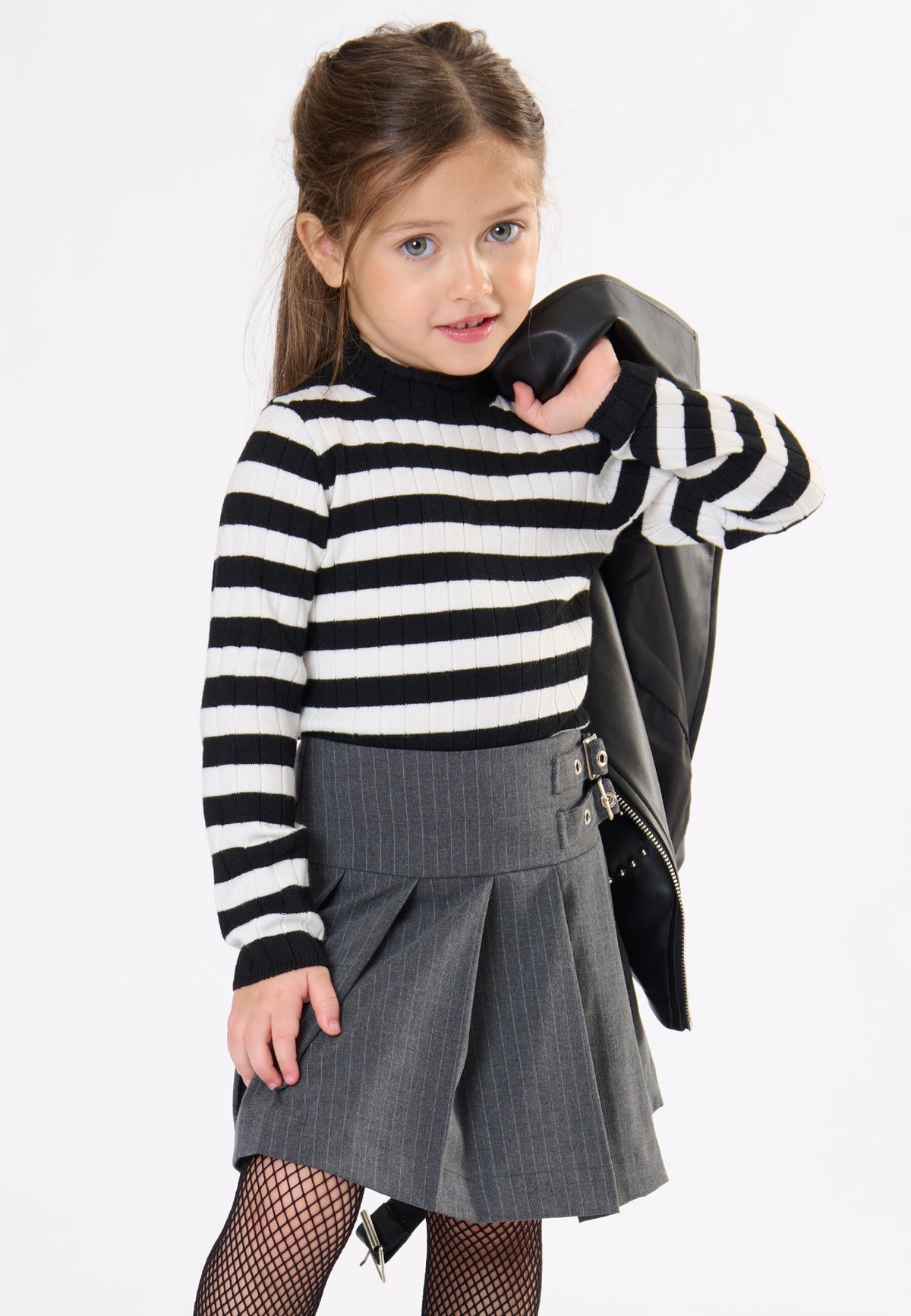 Maglia bambina - Latte/Nero