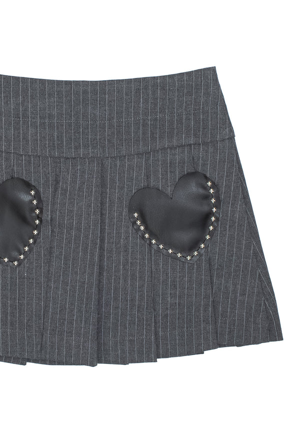 Gonna gessata bambina - Grigio