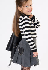 Gonna gessata bambina - Grigio
