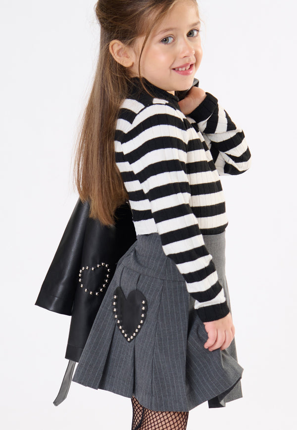 Gonna gessata bambina - Grigio