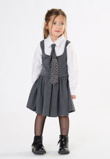 Abito gessato bambina - Grigio/Bianco