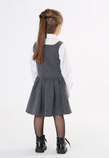 Abito gessato bambina - Grigio/Bianco