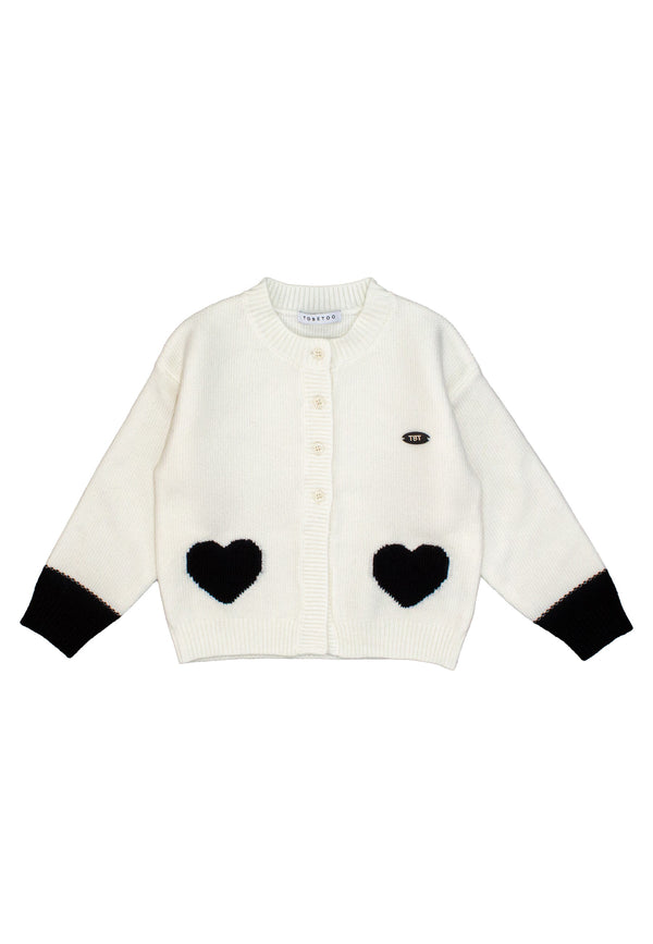 Cardigan bambina - Latte