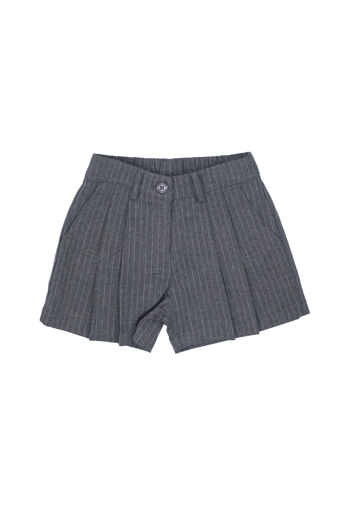 Shorts gessato bambina - Grigio