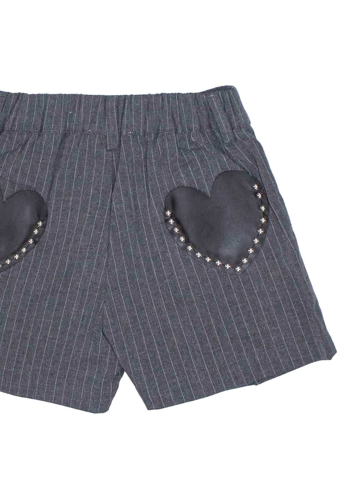 Shorts gessato bambina - Grigio