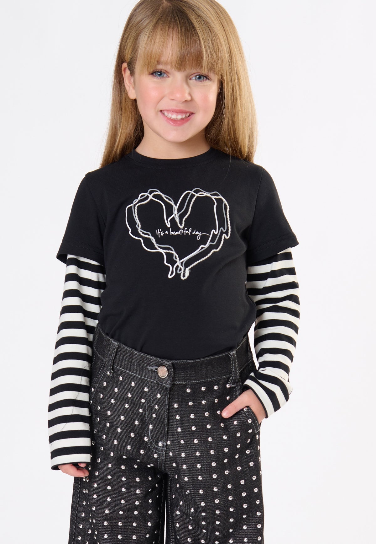 T-shirt bambina - Nero