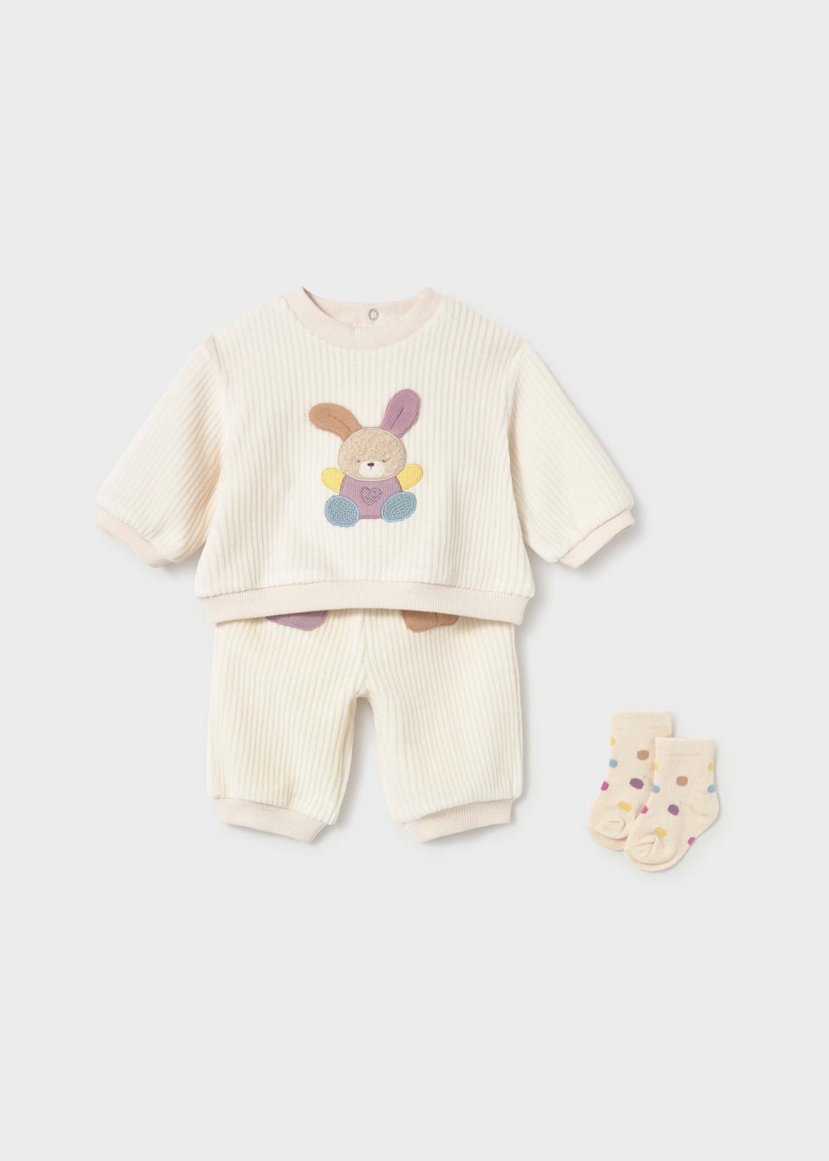 Tuta con calzini neonata - Ceramica