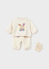 Tuta con calzini neonata - Ceramica